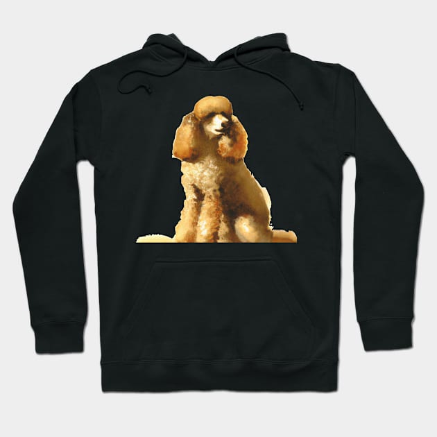 Poodle Watercolor - Gift For Dog Lovers. Cool dog design for pudel lovers. Features watercolor dog. Great dog artwork for Caniche lovers. Hoodie by Edd Paint Something